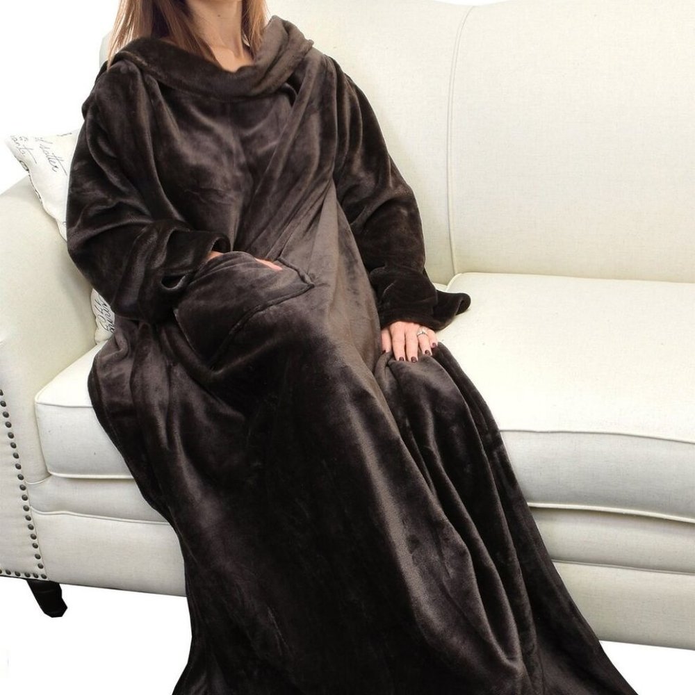 NIP Catalonia brown wearable blanket with sleeves